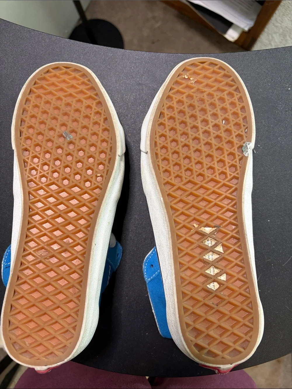 Vans High-Top Sneakers in Bright Blue Suede with White Accents